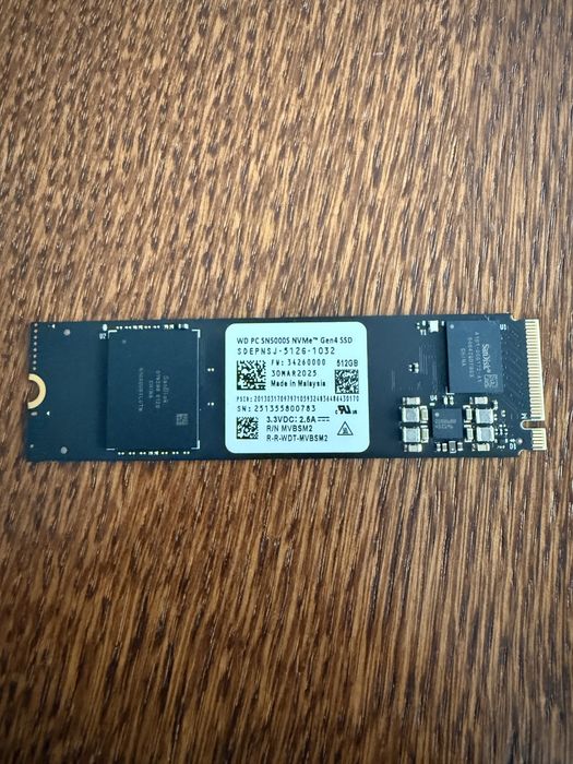 Dysk SSD M.2 NVMe WD PC SN5000S 512GB PCIe 4.0 – Jak nowy