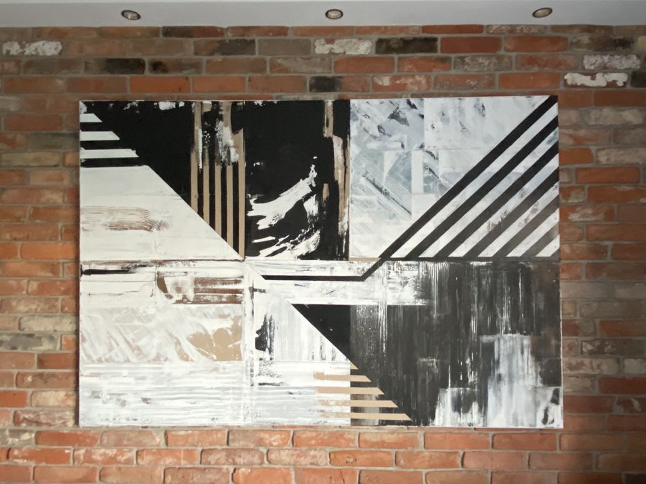 Duży obraz loft, lamele, nowoczesny 190/130 cm