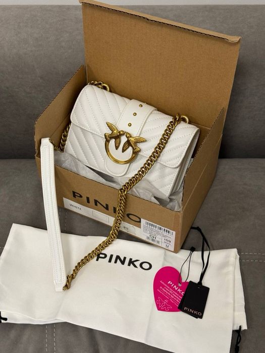 Сумочка Pinko Mini Love Bag One Simply Puff White