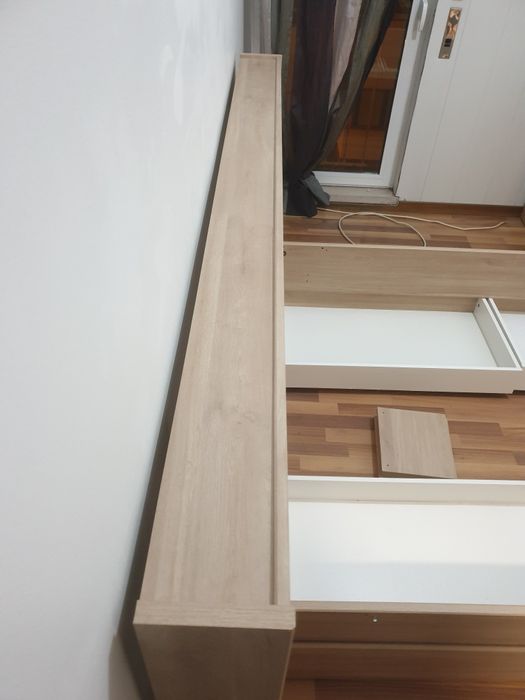 Cama de casal Tenalia (castanho claro)