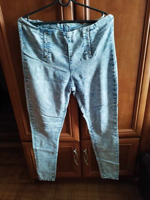 Spodnie damskie jeansowe rurki xl 42