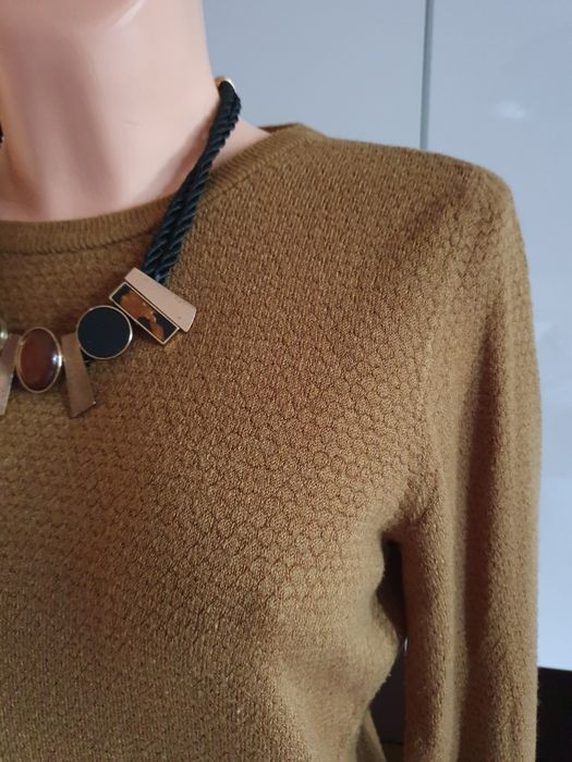 Sweterek,sweter musztardowy, M
