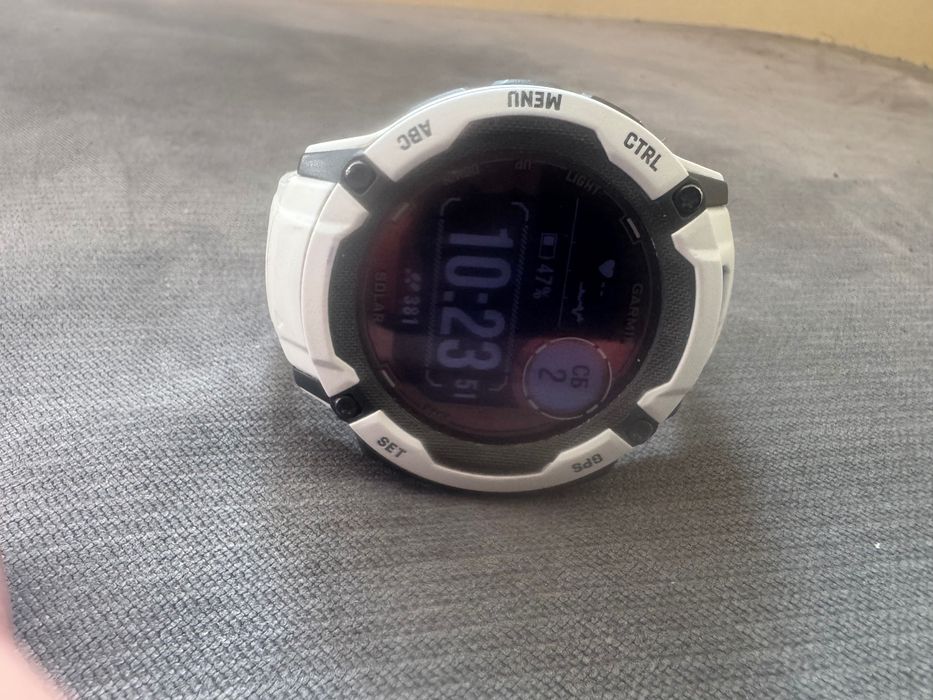 Часы Garmin Instinct 2x Solar WhiteStone полний комплект солнечная батарея