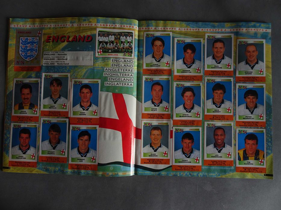 Caderneta de cromos completa futebol Europa 96 Euro 96 Panini