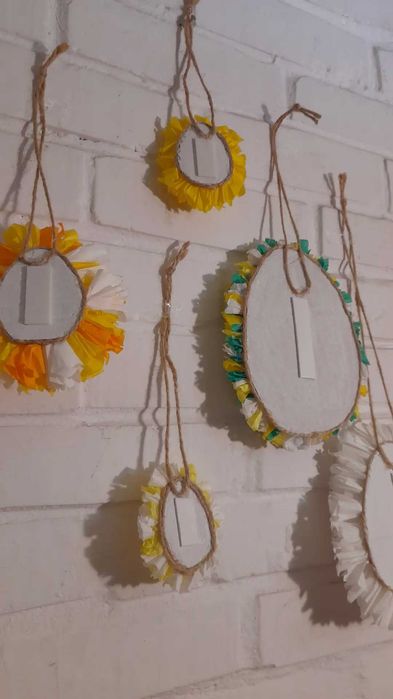 Jajka – zawieszki, naklejki 6szt.