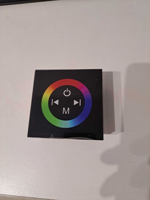 Sterownik RGB dotykowy panel naścienny black czarny 12A 12-24 V