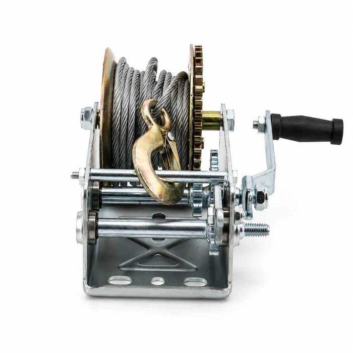 Лебідка важільна барабанна 1135 кг Helper HP - 1021 2500LBS ручна барабанна лебідка. Барабанна тросова лебідка 1135 кг. Барабанна лебідка