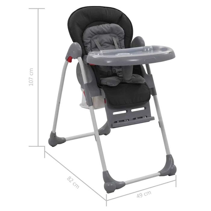 Cadeira de refeição/ papa para bebé cinzenta NOVA