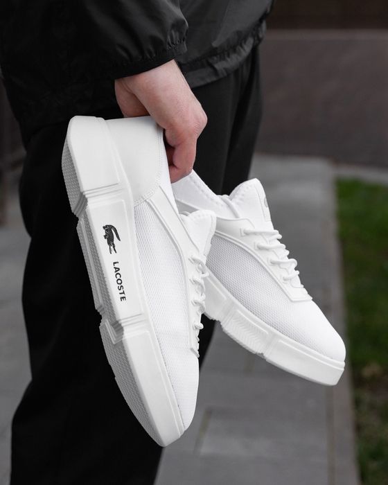 Lacoste White, кросівки на літо, чоловічі
