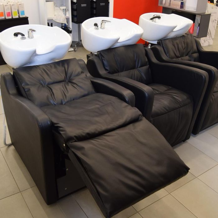 Rampas lavagem cadeiras cabeleireiro