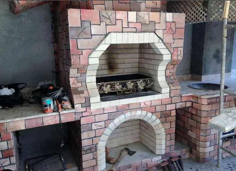 Кладка мангал. барбекю камин груба беседка баня забор