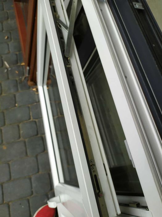 nowe okno drutex 160x80 trzyszybowe ,dwuskrzydłowe , antracyt , orzech