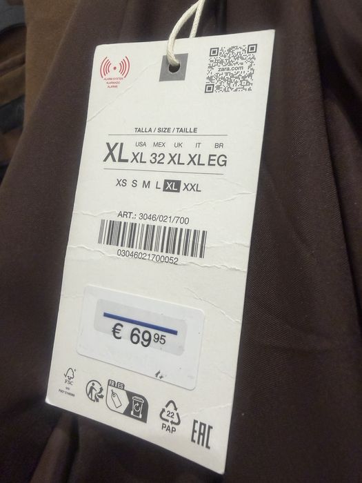 Sobretudo Fazenda novo XL Zara