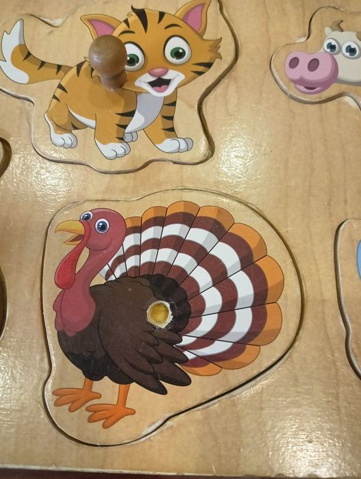 Дерев'яний сортер, розвиваючі ігри для малюків