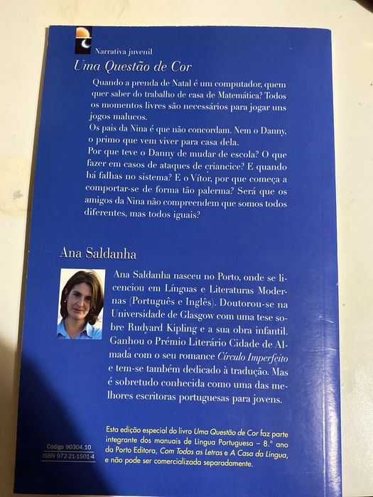 Livro de Ana Saldanha - “ Uma questão de cor “