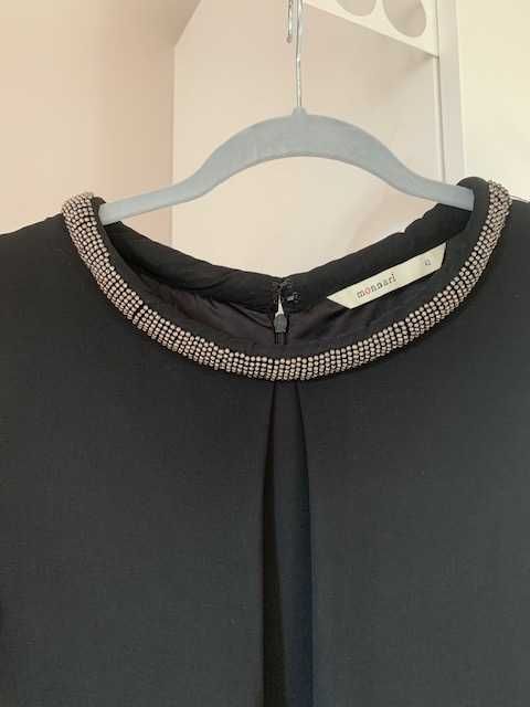 Monnari 42 sylwester studniówka czarna sukienka elegancka