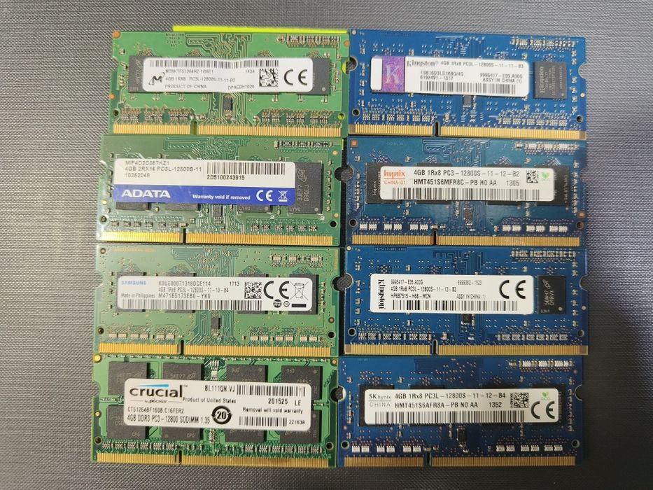 RAM DDR3 do laptopa – 4 GB 8 sztuk