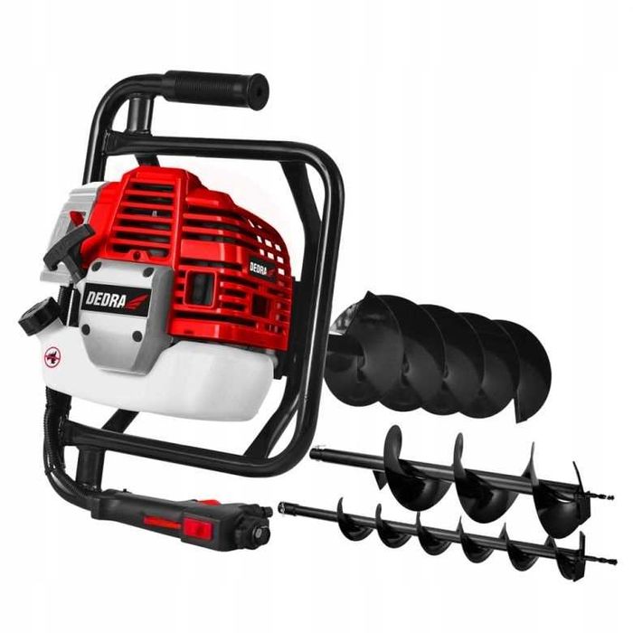 SPALINOWY ŚWIDER DO GLEBY DEDRA DED8809 52cm3  3 wiertła 100, 150, 200