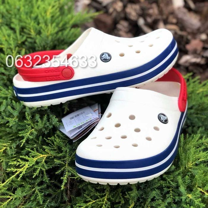CROCS! Чоловічі та Жіночі сабо крокси Crocs Crocband! Білі