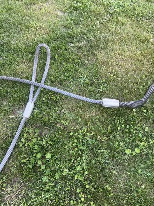 Lina gruba stalowa metalowa obwód 7 cm dlugisc 4 metry