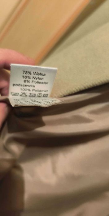 Wełniany ,elegancki płaszcz Paola Oscatti roz 40
