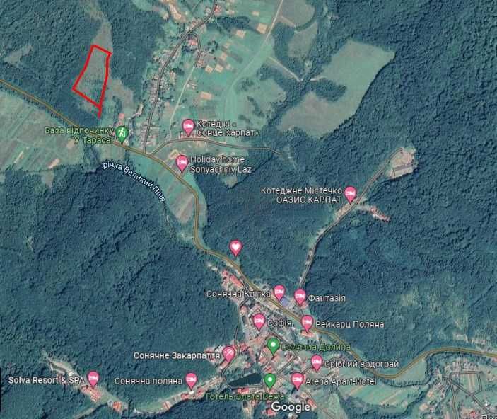 Продаж панорамної ділянки  під котеджне містечков Поляні - Сонячному