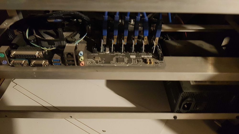 Serwer koparka kryptowalut 6x geforce p 106 ( 1060 )