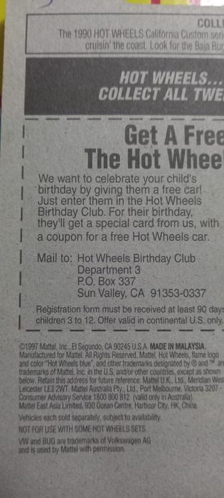 Volkswagen bug Hot Wheels