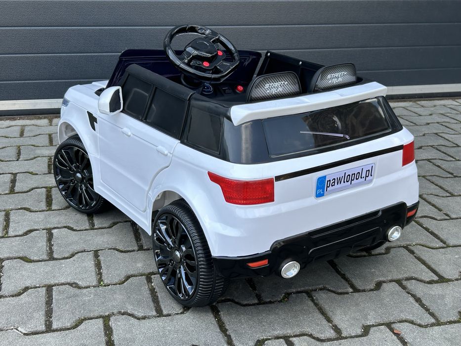 Auto na akumulator L1 Pilot MP3 LED Samochód Range Rover Biały