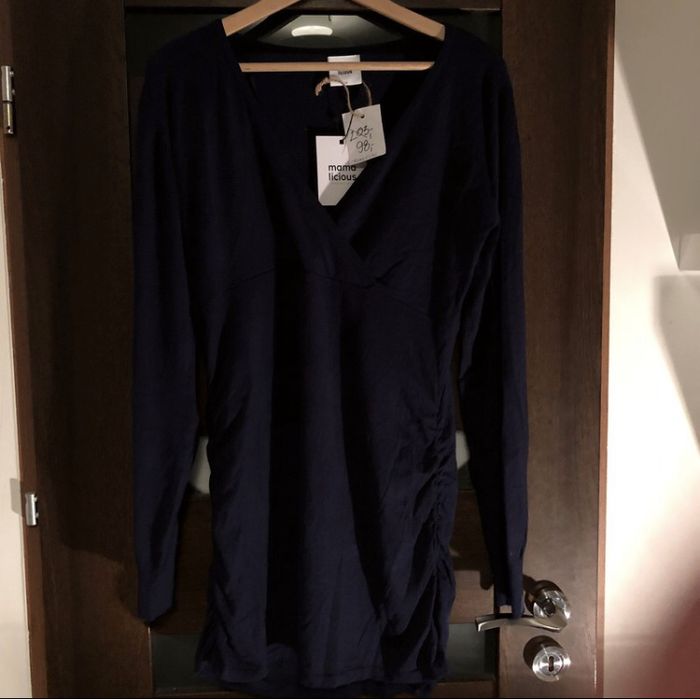 Nowa granatowa tunika ciążowa Mamalicious [M]