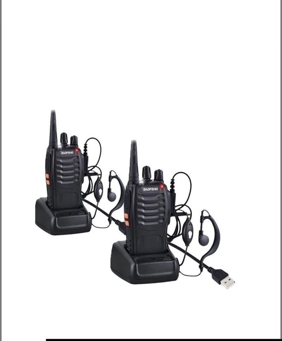 Рація, Радіостанція Baofeng BF-888S з гарнітурою комплект 2шт USB+розетка