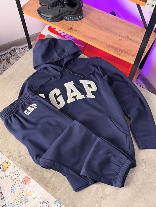 ОРИГІНАЛ | Костюм GAP синій фліс, теплий костюм геп флис худи штаны