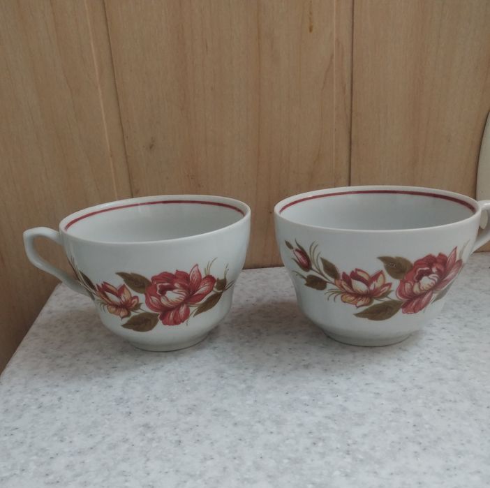 Вінтажна чайна пара (чашка + блюдце), фарфор, СРСР