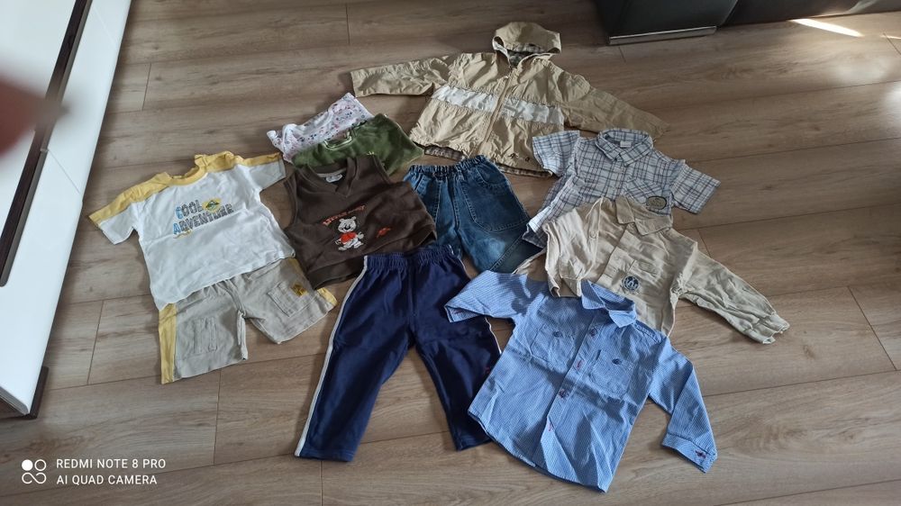 Paczka 10 ubrań dla chłopaka rozmiar 86