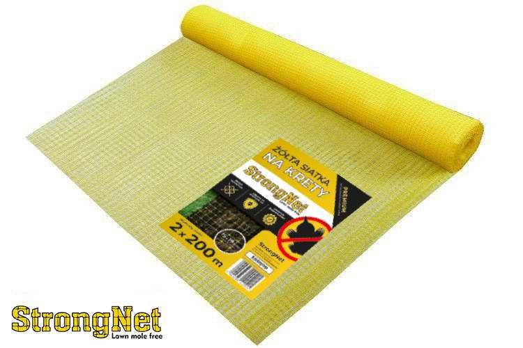 Mocna Siatka StrongNet ochrona przeciw kretom szer. 1m 2m na krety