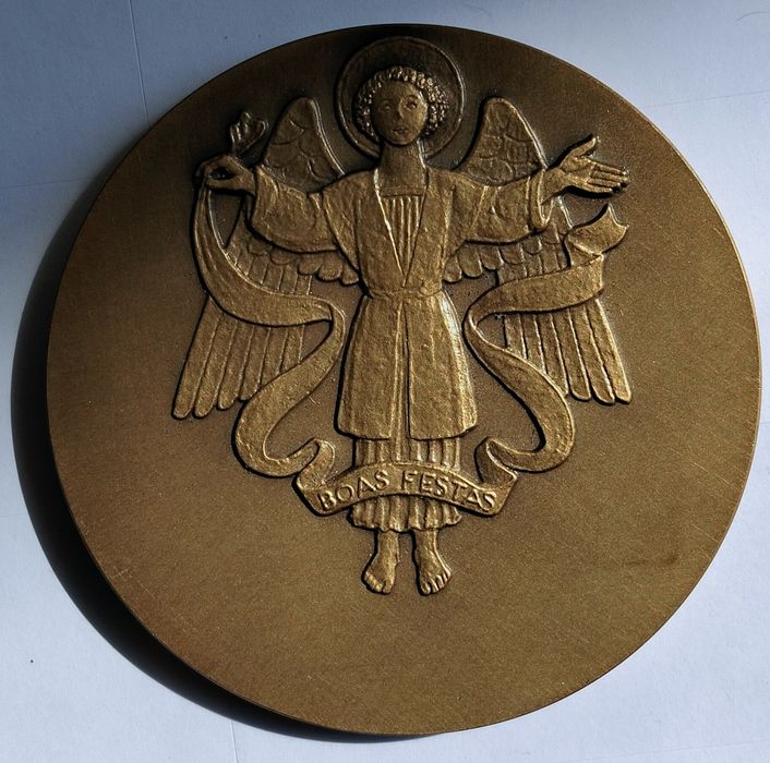 Medalhas bronze 80mm natal .../ Ano 80 e 0707