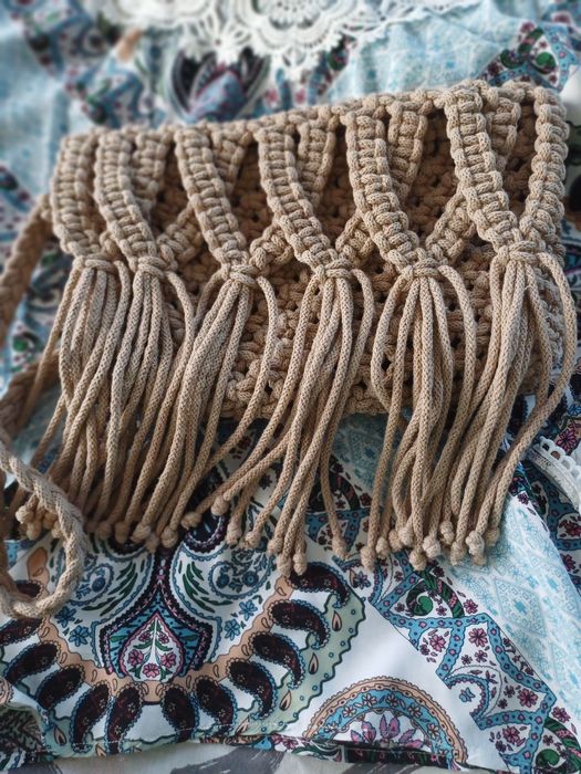 Torebka wykonana ręcznie, makrama