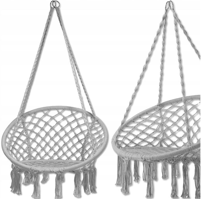 Huśtawka Wisząca Bocianie Gniazdo Fotel Wiszący Krzesło Kokon na Ogród