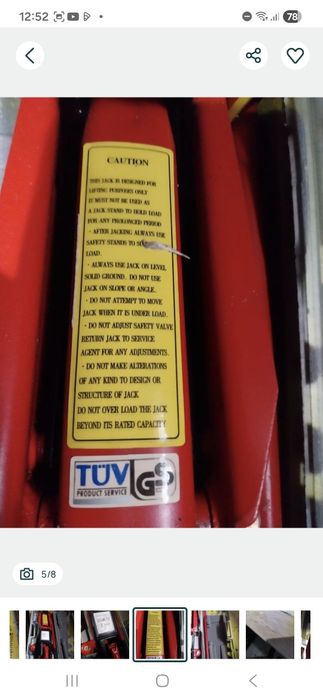 Macaco hidráulico de 2 toneladas com certificação TÜV GS — MADER.