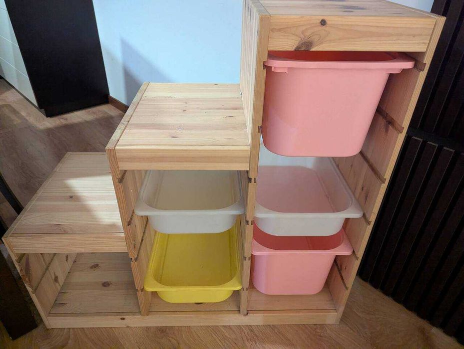 Conjunto 2 Estruturas IKEA TROFAST em Madeira + 11 Caixas Arrumação