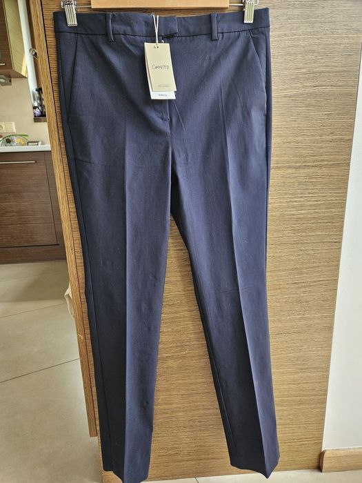 Spodnie Chinos wąskie r.40 granat