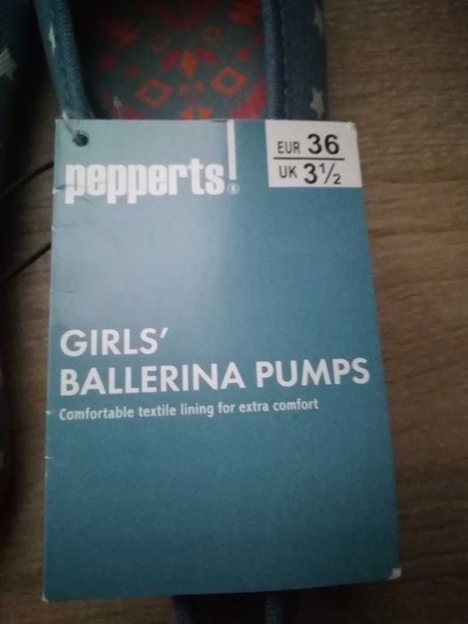 NOWE Baleriny dziewczęce 36