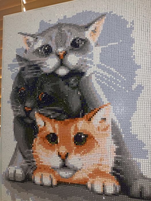 Картина " Милі мордочки" ( алмазна мозаїка)