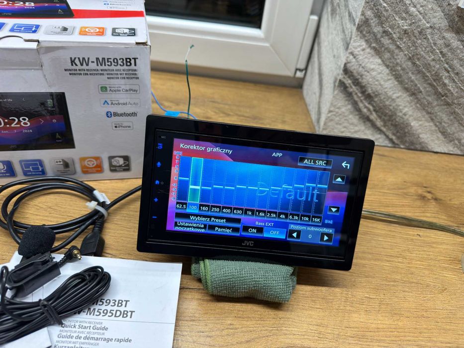 radio samochodowe jvc kw-m593bt,carplay android auto