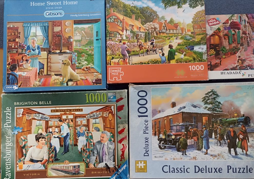 Пазли  відомих фірм на 1000 без одного елемента