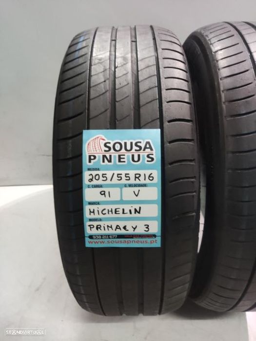 2 pneus semi novos 205-55r16 michelin - oferta dos portes 85 EUROS
