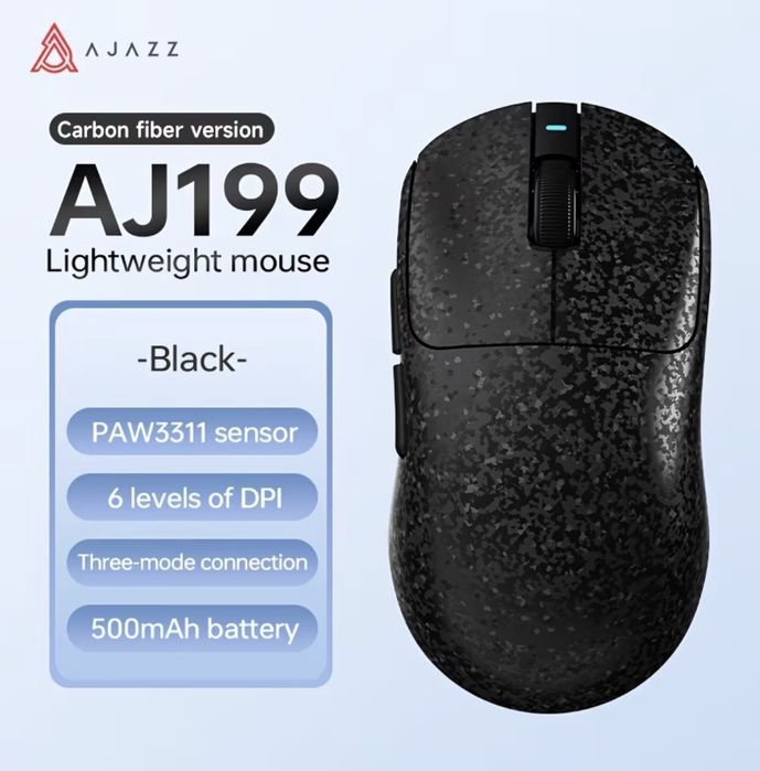 Ajazz AJ199 Black Carbon игровая мышка PAW3311 (нова)