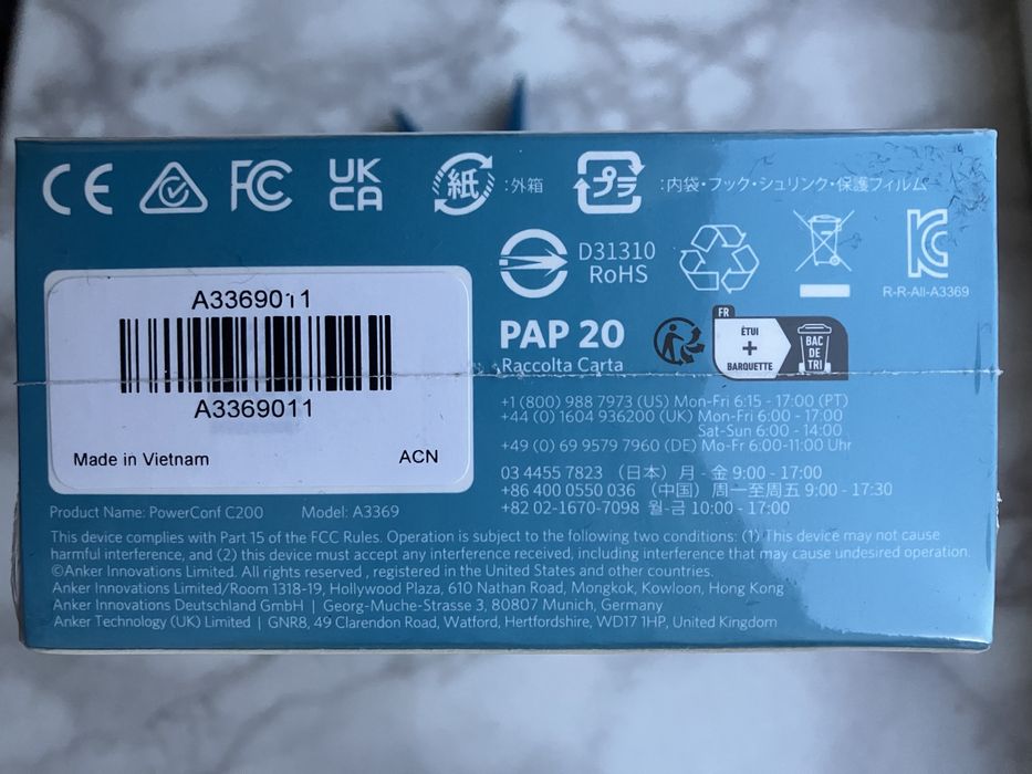 Веб-камера Anker PowerConf C200. UltraHD 2k. Нова.