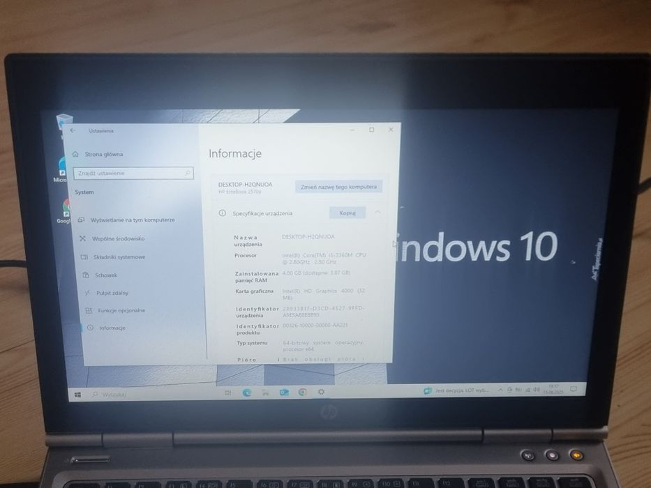 Laptop firmy HP EliteBook 2570p  intel i5 SSD