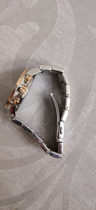 relogio pulso armani exchange prateado dourado